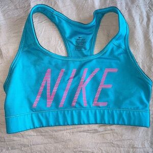 Blue and Pink Nike Sports Bra